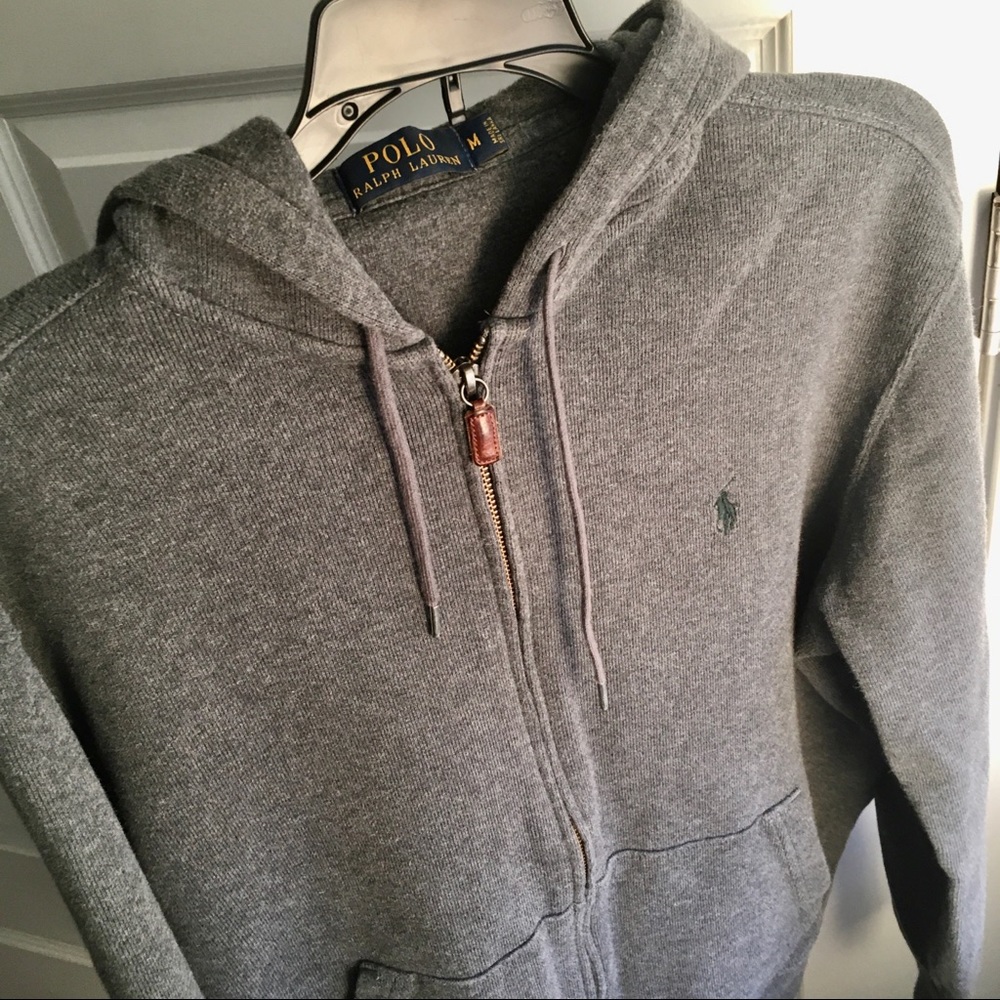 Polo by Ralph Lauren Men’s Grey Zip Up Hoodie